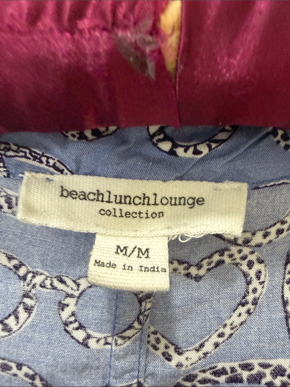 beachlunchlounge Light Blue Printed Tie-Front Blouse - Picture 2 of 5